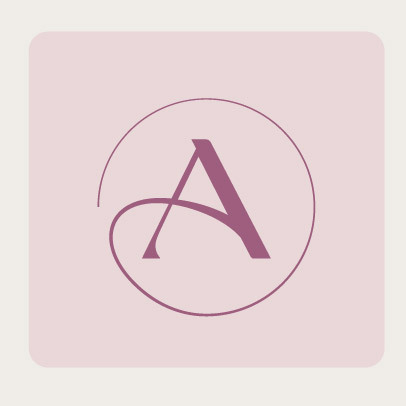 Letter A, step 3 — circle added