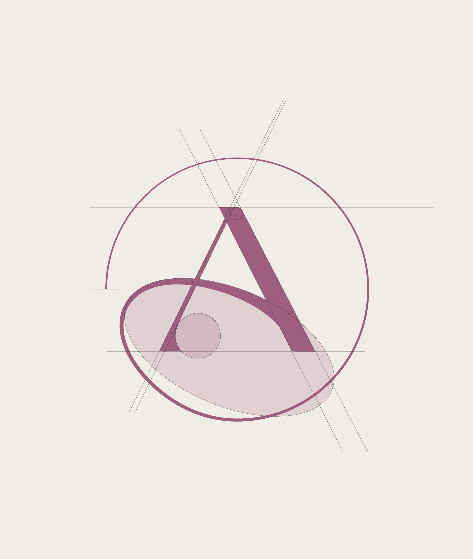Round A monogram construction